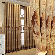 奢华大气欧式绣花雪尼尔加厚客厅，卧室遮光窗帘成品，高级感简约现代