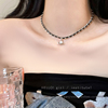 设计感编织皮绳土星项链，女款2024气质锁骨，链高级感脖颈链