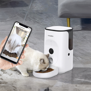 多尼斯无线猫咪自动喂食器猫监控可视宠物定时定量投喂猫粮不插电