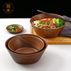 简米日式面碗商用米饭碗密胺，汤碗泡面碗，螺蛳粉创意仿木纹塑料餐具