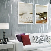 简约时尚大气波浪条纹电视影视背景墙纸现代客厅沙发无纺布壁纸b