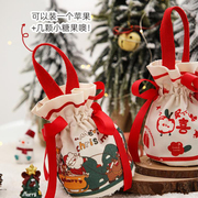 圣诞节小袋平安夜礼物盒苹果糖果包装礼盒儿童手提袋创意手袋