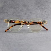 骚~复古眼镜框圆框配近视镜男圆形，眼睛框镜架女板材透明眼镜6240