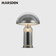 马斯登现代便捷式移动水晶台灯卧室床头灯充电台灯触摸三段调光灯