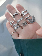 戒指女时尚个性欧美简约ins潮小众设计高级感韩版夸张复古食指环