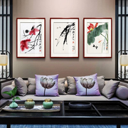 齐白石装饰画国画新中式，客厅沙发背景墙壁画餐厅，饭厅卧室玄关挂画