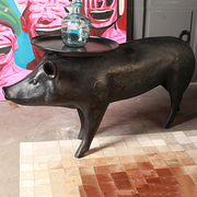 玻璃钢家具客厅创意艺术猪猪简约沙发茶几摆件动物边几装饰角几