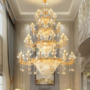 欧式水晶吊灯锌合金色蜡烛，灯别墅挑高客厅，吊灯简约时尚奢华大气灯