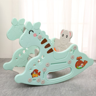 摇摇马儿童婴儿宝宝小马玩具骑一周岁餐椅多功能加厚音乐塑料木马