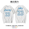 湖人队复古城市版篮球衣服詹姆斯23号浓眉哥，戴维斯3号短袖t恤男