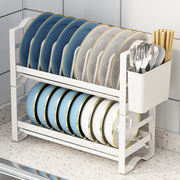 免安装双层碗碟收纳沥水架厨房窗台窄小型一体多功能放碗盘置物架