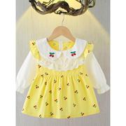 0-1-2岁女童韩版秋装长袖连衣裙，6个月女宝宝洋气裙子婴儿公主裙潮