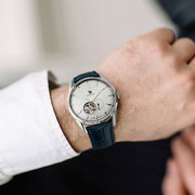日本lip男款英伦绅士，正装商务手表，镂空表盘自动机械手表