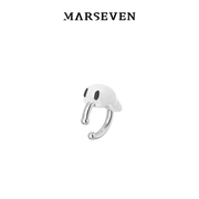 MARSEVEN 可爱反派系列趴趴幽灵耳骨夹925银珐琅耳夹无耳洞可佩戴