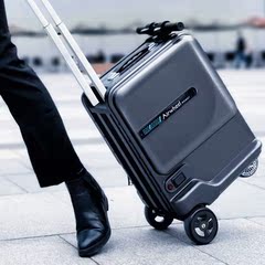 爱尔威智能电动行李箱登机箱骑行代步可开坐载人时尚拉杆旅行箱车