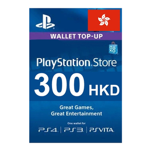SONY PS4 Store Gift Card 300HKD港币 港服PSN钱包卡PSV PS3