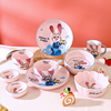 迪士尼动物城兔子朱迪餐具儿童可爱饭碗陶瓷盘子碗碟套装家用