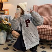 宽松圆领韩版面包服学生冬季棒球服羽绒棉服女装2023棉衣外套