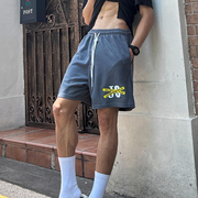美式篮球短裤satjdm华夫格js封条实战训练夏季宽松三分四分运动裤