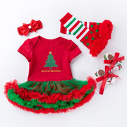 2023圣诞节女宝宝衣服可爱造型服0-1岁婴幼儿萌服ins哈衣爬服