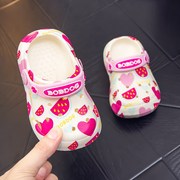巴布豆洞洞鞋儿童拖鞋夏季男童女童1-3岁2婴儿幼儿防滑宝宝凉拖鞋