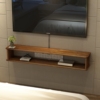 实木机顶盒置物架壁挂电视柜，现代简约中式吊柜简易小户型卧室客厅