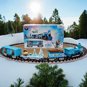 美国lionel蒸汽火车轨道玩具，声音灯光带，遥控冰雪奇缘儿童生日礼物