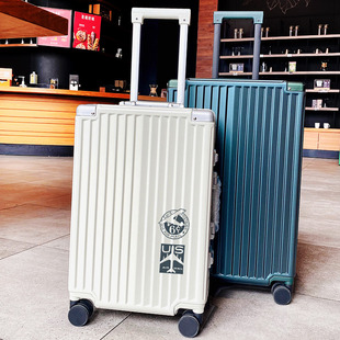 日本PC铝框行李箱26寸22复古拉杆箱万向轮男女旅行箱24寸28皮箱子