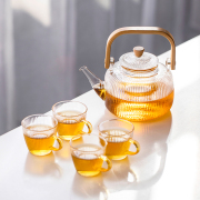 轻奢花茶壶水壶套装，水果茶壶下午茶蜡烛加热花草，果茶玻璃杯子茶具