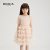 RBIGX瑞比克夏季女童芭比粉连衣裙蛋糕裙公主短袖蓬蓬裙