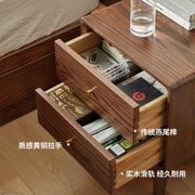 小床边储物柜多功能源氏木语柜子北欧卧室，实木床头柜橡木现代简约