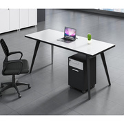单人简易电脑桌台式桌家用写字台书桌简约现代钢制办公桌子可定制