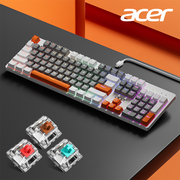 acer宏碁真机械键盘电竞游戏，台式笔记本电脑，有线办公键盘青红茶轴
