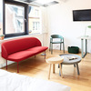 北欧现代极简设计师公寓双人沙发小户型科技布民宿服装店轻奢沙发