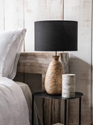复古实木雕刻台灯 美式卧室床头灯设计师民宿客厅样板房软装灯具