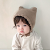 女宝针织帽护耳帽婴幼儿套头帽冬季宝宝毛线帽秋冬季婴儿帽子