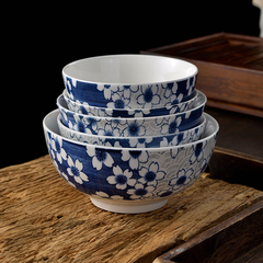 中式复古陶瓷印花吃饭家用