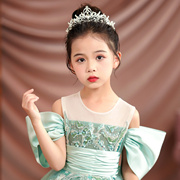 韩式生日伴娘头饰儿童，公主王冠饰品女童发箍女孩，发饰头箍银色