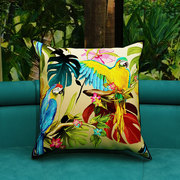 热带丛林欧式抱枕靠垫ins风，花鸟客厅沙发腰枕轻奢美式靠枕抱枕套