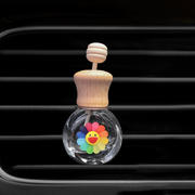水晶车内饰品摆件车载香水瓶汽车空调出风口香薰夹创意可爱女玻璃