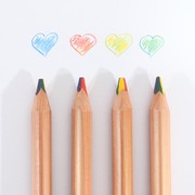 马可四色彩色铅笔一笔多色彩铅渐层色彩虹铅笔多色混色绘画涂