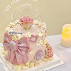 鲜花仙女蛋糕玻璃罩玫瑰，装饰品欧式头像，镜框蝴蝶结摆件氛围感蛋糕