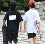 日本 童装 THE NORTH FACE 北脸限定款后背字母图案短袖T恤