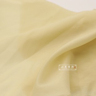 浅黄色夏季透气莱赛尔天丝棉，布料透气衬衫，连衣裙汉服窗纱面料纯色