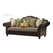豪华古典美式沙发三人经典风格实木真皮客厅奢华定制1+2+3成套