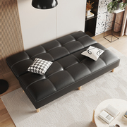 PU皮小户型网红款客厅沙发双人三人多功能简易可折叠两用沙发床