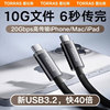 图拉斯USB3.0数据传输线适用苹果iPhone15的双typec充电器线手机快充ProMax3.2盒20Gbps电脑Gen2移动硬盘iPad