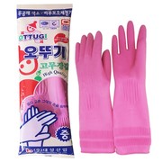 韩国进口乳胶手套家务防水胶皮，手套加厚劳保橡胶，防滑耐磨厨房长款