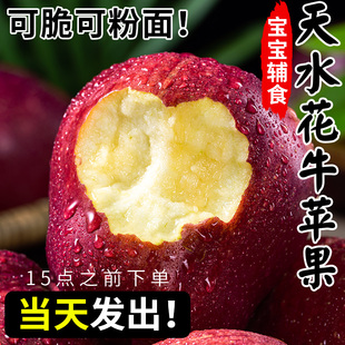 甘肃天水花牛苹果新鲜水果应当季礼盒装，整箱红蛇粉面产地