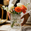 高级感轻奢花瓶摆件玻璃透明高档水养，水培鲜花玫瑰百合客厅ins风